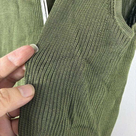 Madewell Scoop Neck Sweater Tank in Worn Olive Size Large NEW w Defect - Picture 5 of 9